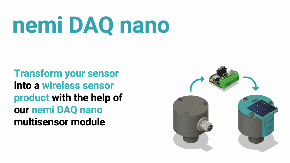 Drahtlose Sensorik ohne Beschränkungen: nemi DAQ Nano mit Energy Harvesting