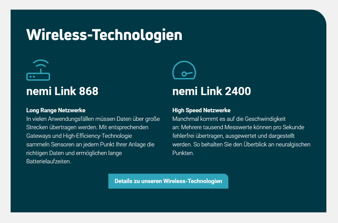 Drahtlos Technologie nemi Link